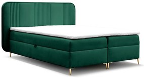Zielone welurowe łóżko kontynentalne 4 rozmiary P9-M57