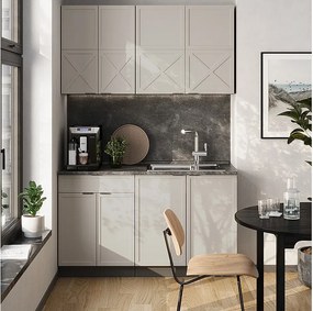 Pojedyncza kuchnia szary/beżowy/antracytowy 140x60x81.6 fame-line