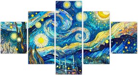 Obraz – Mozaika gwiaździstej nocy (125x70 cm)