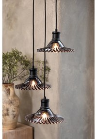 Czarna lampa wisząca ze szklanym kloszem ø 22 cm Novia – Markslöjd