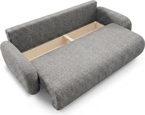 Sofa VIDI Rozkładana Dwuosobowa Ciemnoszara Boucle Japandi