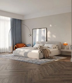 Łóżko Odette 160x200, tkanina WIND 05, stelaż metalowy