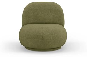 Zielony fotel z materiału bouclé Chuck – Micadoni Home