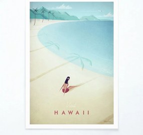 Plakat Travelposter Hawaii, 30 x 40 cm