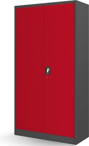 Metalowa szafa warsztatowa Bruno 92x50x185 cm antracyt/czerwony