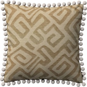 Poszewka Wera na poduszkę kolor beżowy tkanina strukturalna, wzorzysta