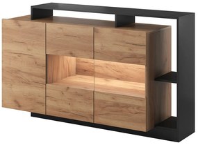 Komoda dąb craft złoty + antracyt L9-Z40