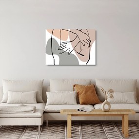 Obraz na szkle - Kobieta linia sztuki ciała N⁰2 (70x50 cm)