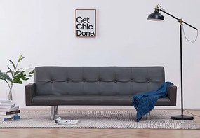 Rozkładana sofa Nesma 2X z podłokietnikami - szara