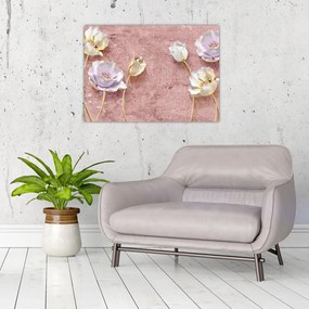 Obraz na szkle kwiatów (70x50 cm)