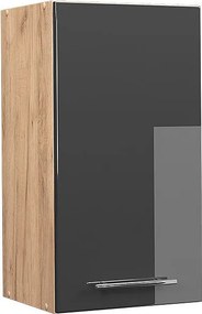 Szafka ścienna antracyt wysoki połysk 40x34.1x72 fame-line