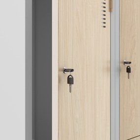 Szafa ubraniowa typu L szara / dąb sonoma: Eco Design JULIA, 800 x 1850 x 450 mm