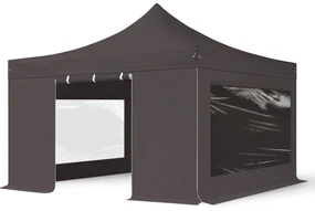 TOOLPORT 4x4 m Namiot Ekspresowy PROFESSIONAL Alu 40 mm, ze ścianami bocznymi, okna panoramiczne , ciemnoszary - (600180)