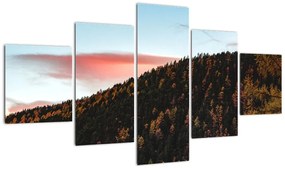 Obraz rudzików nad wzgórzem (125x70 cm)