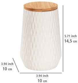Pojemniki kuchenne ceramiczne DIAMOND, bambusowa pokrywa, 3 x 0,6 l, WENKO