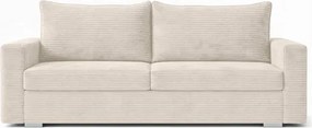 Sofa z Funkcją Spania DRAVOS Beżowa Sztruksowa Nowoczesna