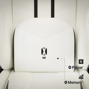 Fotel gamingowy Diablo X-Ray 2.0 Normal Size, biało-czarny