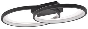 Czarno-biała lampa sufitowa LED 30x57 cm Malaga – Trio