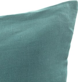 Poszewka Linen 50x60cm kolor zielony tkanina półprzezroczysta, strukturalna