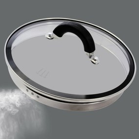 Elo 50904 Basic 4-częściowy zestaw garnków zestali nierdzewnej Black Steam