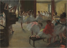 Obraz na szkle - Edgar Degas, The Dance Class, reprodukcje (70x50 cm)