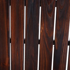 Outsunny Krzesło ogrodowe Adirondack Leżak ogrodowy Meble ogrodowe Krzesło balkonowe z litego drewna o zwęglonym wyglądzie