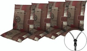 Doppler LIVING 2930 niski - set 4 szt. set 4 szt. poduszek na krzesło z niskim oparciem