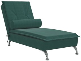 Elegancki zielony szezlong z aksamitną tapicerką W7-E60