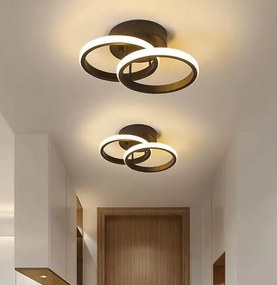 Plafon lampa LED sufitowa okrąg metalowa AT67-2SL-Black