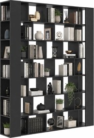 Czarny duży regał biblioteczka do salonu G5-L86