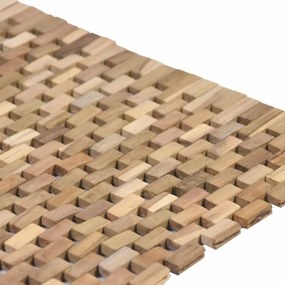 Antypoślizgowa mata, teak, naturalna, 50 x 48,5 cm