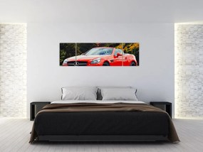 Obraz - czerwony Mercedes (170x50 cm)