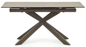 Brązowy rozkładany stół z ceramicznym blatem 90x160 cm Atminda – Kave Home