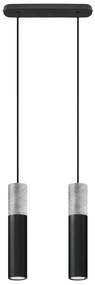 Czarna podwójna lampa wisząca betonowa 7X EX569 W6-B15