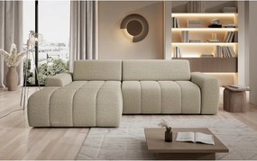 Narożnik SAVIO Lewostronny z Elektryczną Regulacją wolnostojący tkanina KANSAS 06 Ciemny Beż WERSAL