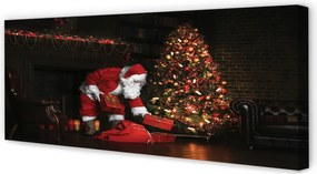 Obraz na płótnie Choinki, Prezenty, Dekoracje i Mikołaj