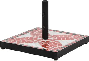 Ceramiczna podstawa do parasola terakota + biały F0-P38