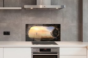 Szklany Panel Symbol Wiary: Święty Krzyż