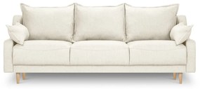 Kremowa rozkładana sofa ze schowkiem Mazzini Sofas Freesia