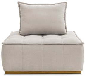 Beżowy fotel z tkaniny szenilowej Elisa – Bobochic Paris