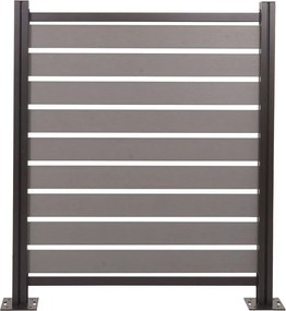 Aluminiowe ogrodzenie kosza na śmieci MCW-K57,  szary