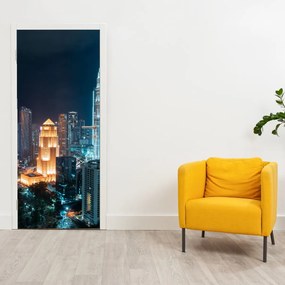 Fototapeta na drzwi - Noc w Kuala Lumpur (95x205cm)