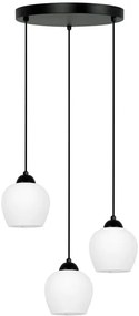 Lampa okrąg ze szklanymi kloszami biała A7-S15