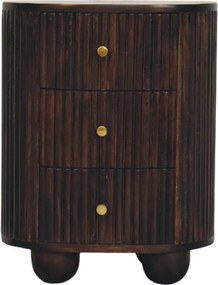 Artisan Furniture Lite drewno Szafka Nocna z 3 Szufladami i Zaokrąglonymi Żłobieniami