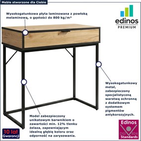 Industrialna konsola z szufladą dąb craft + czarny F1-L64