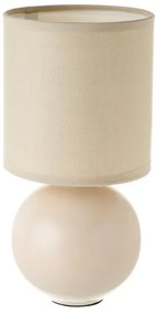 Beżowa ceramiczna lampa stołowa z tekstylnym kloszem (wys. 24,5 cm) – Casa Selección