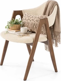 Beżowe krzesło z podłokietnikami B3-W12