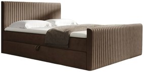 Brązowe welurowe łóżko kontynentalne 5 rozmiarów S3-H84