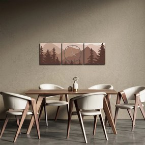 Obraz - Góry Brunatne N⁰2 (z zegarem) (90x30 cm)