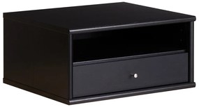 Czarna wisząca szafka nocna z półką Mistral – Hammel Furniture